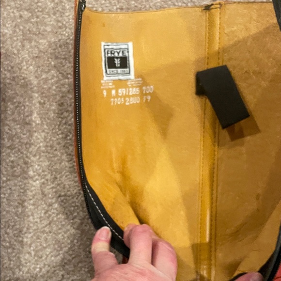 Frye Red Leather Tall Heeled Boots - Picture 7 of 11